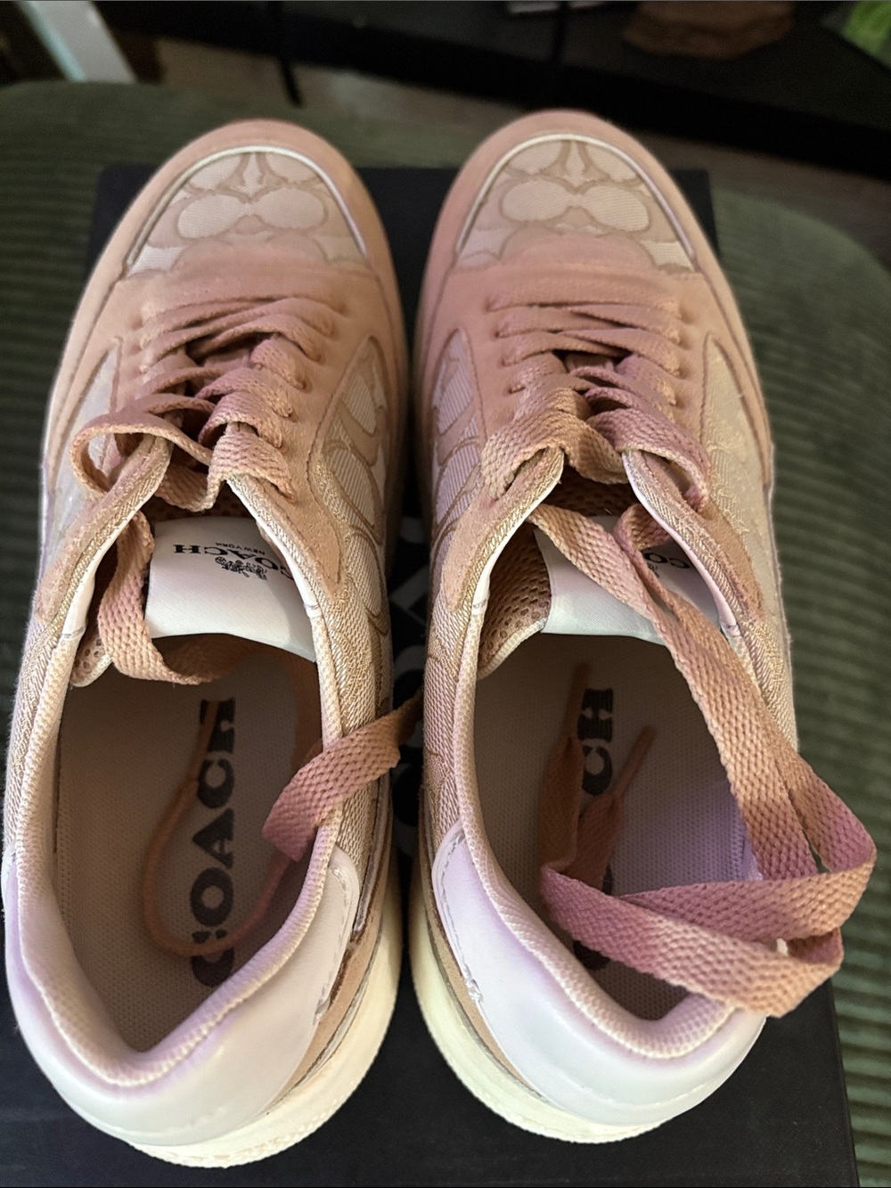 Coach Blush Pink Signature Runner Sneakers - Picture 5 of 8